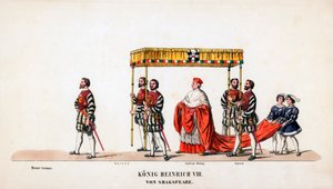 Theaterkostümentwürfe für Shakespeares Stück, Heinrich VIII, 19. Jahrhundert von Unbekannt