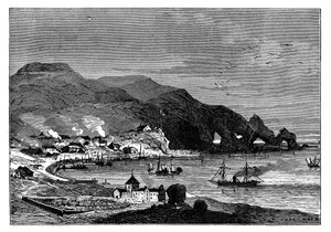 Thorshavn, die Hauptstadt der Färöer-Inseln, ca. 1890