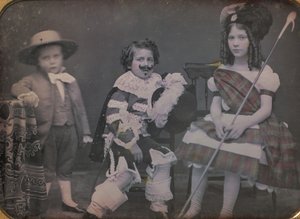 Drei Kinder in Kostümen, 1850er Jahre