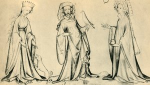 Drei junge Frauen, um 1400, 1943