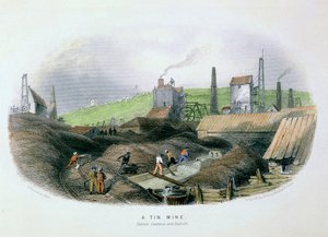 Zinnmine zwischen Camborne und Redruth, Cornwall, ca. 1860