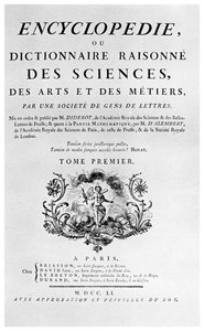Titelseite von Denis Diderots Encyclopedie, 1751 1956