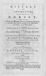Titelseite von Die Geschichte und Altertümer der Grafschaft Dorset, 1815