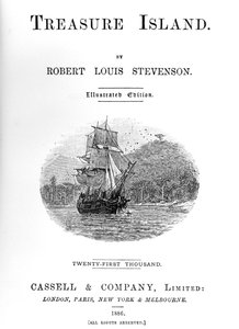 Titelseite von Die Schatzinsel von Robert Louis Stevenson, 1886