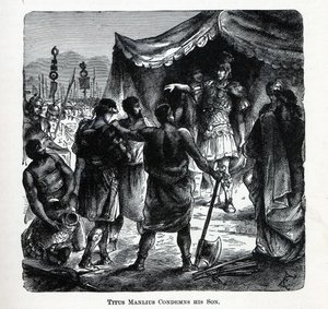 Titus Manlius verurteilt seinen Sohn von Unbekannt