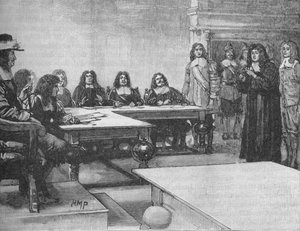 Titus Oates vor dem Geheimen Rat, 1678, 1905 von Unbekannt