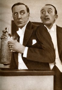 Tom Walls und Ralph Lynn, englische Schauspieler, 1933
