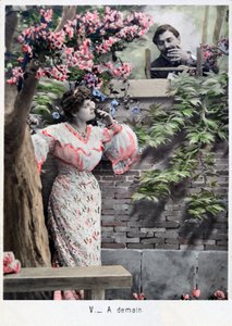 Morgen, französische Vintage-Postkarte, ca. 1900