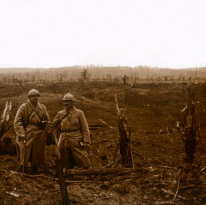 Richtung La Malmaison, Nordfrankreich, um 1914-1918
