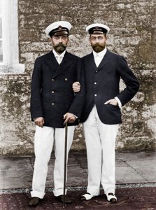 Zar Nikolaus II. von Russland und König Georg V. von Großbritannien