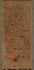 Zwölf Buddhas und Kobo Daishi Jusanbutsu, spätes 17. Jahrhundert von Unbekannt