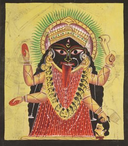 Zwei Aspekte von Kali: Kali im Schrein, ca. 1880 - 1890