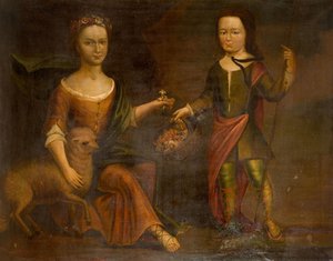 Zwei Kinder der Familie Holte, 1800 von Unbekannt