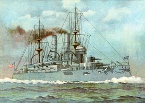 USS Kearsarge, amerikanisches Schlachtschiff, 1898 von Unbekannt
