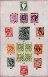 Verschiedene Briefmarken Afrikas Nr. 44-56, ca. 1943, 1944 von Unbekannt