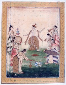 Vasanta Ragini, Ragamala Album, Schule von Rajasthan, 19. Jahrhundert von Unbekannt