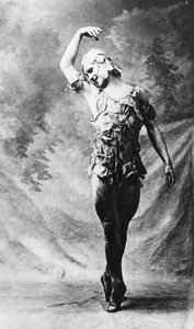 Vaslav Nijinsky, russischer Balletttänzer, in Le Spectre de la Rose, Paris, 1911, 1930 von Unbekannt