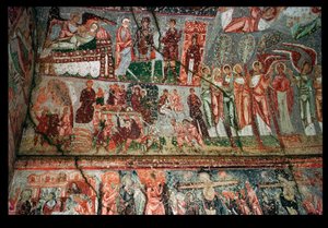 Gewölbe und Wand im Eingang, Byzantinisch, wahrscheinlich 10. Jahrhundert von Unbekannt