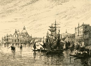 Venedig: Blick von der Riva degli Schiavoni, 1890