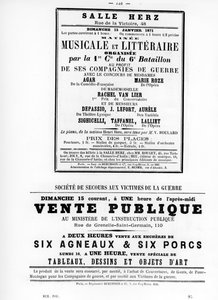 Vente Publique, aus französischen politischen Plakaten der Pariser Kommune, Mai 1871