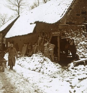 Veterinärstation für Pferde, Calonne, Nordfrankreich, um 1914-1918