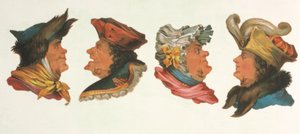 Vexierbild, Vier Köpfe von Unbekannt