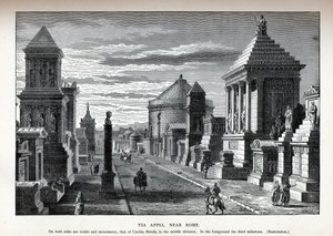 Via Appia bei Rom Rekonstruktion, 1882