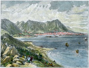 Victoria, Hongkong, vom chinesischen Festland, ca. 1890 von Unbekannt