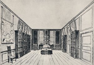 Blick auf die Themse in der Bibliothek von Samuel Pepys, York Buildings, 1928 von Unbekannt