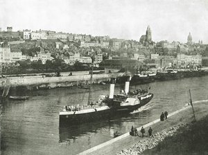 Blick vom West Pier, Boulogne, Frankreich, 1895