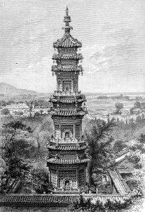 Blick vom Sommerpalast, Peking, ca. 1890