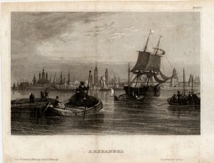 Ansicht von Archangelsk, 1833 von Unbekannt