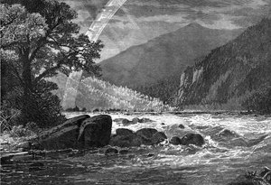 Blick auf die Balkonfälle, James River, Virginia, USA, 1877 von Unbekannt