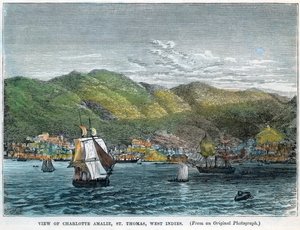 Ansicht von Charlotte Amalie, St. Thomas, Westindien von Unbekannt