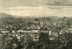 Blick auf Florenz vom Belvedere, 1890