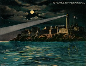 Blick auf die Morro-Burg vom Meer aus, Havanna, Kuba