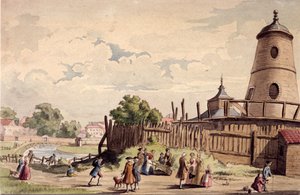 Ansicht von New River Head, Finsbury, London, ca. 1750 von Unbekannt