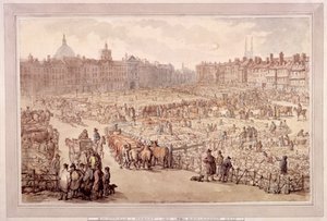 Ansicht des Smithfield-Marktes, London, 1810