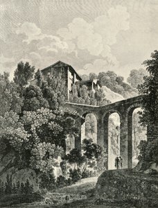 Blick auf das Aquädukt, in der Nähe der Alhambra, 19. Jahrhundert von Unbekannt
