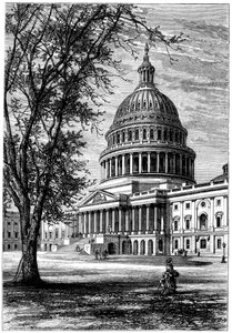 Ansicht des Kapitols, Washington DC, USA, ca. 1880
