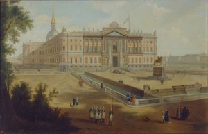 Ansicht des Michael-Palastes in St. Petersburg, 1800er Jahre von Unbekannt