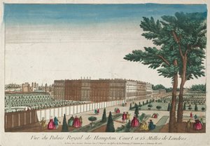 Ansicht des Königspalastes von Hampton Court, 18. Jahrhundert