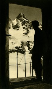 Blick auf die Schattenspitze in den Silvretta-Alpen...Wiesbadener Hütte, Partenen, Österreich, ca. 1935 von Unbekannt