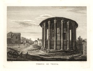 Ansicht des Tempels der Vesta, Tempio di Vesta, Rom von Unbekannt