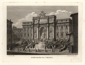 Ansicht des Trevi-Brunnens, Fontana di Trevi, Rom