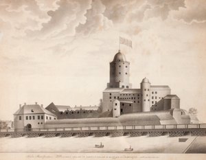 Ansicht der Burg Wyborg, ca. 1840