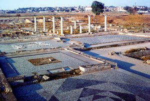 Ansicht der archäologischen Überreste in Pella, Zentralmakedonien von Unbekannt
