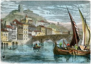 Blick auf die Stadt Verona, Italien, um 1880
