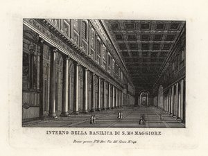 Ansicht des Inneren der Basilika Santa Maria Maggiore, Kirche von Santa Maria Maggiore, Rom