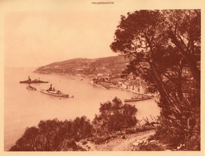 Blick auf die Stadt und die Reede, Villefranche, 1930
